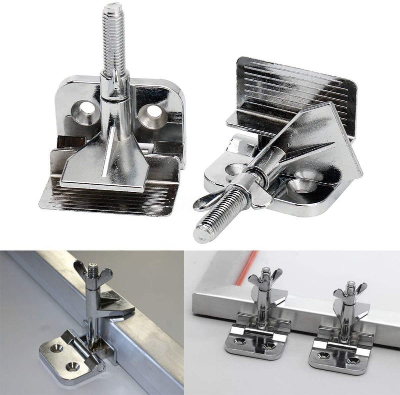 INTBUYING Screen Frame Butterfly Hinge Clamps Screen Printing Clamp Galvanized Alloy 2PCs with Screw DIY Tool - Image 5
